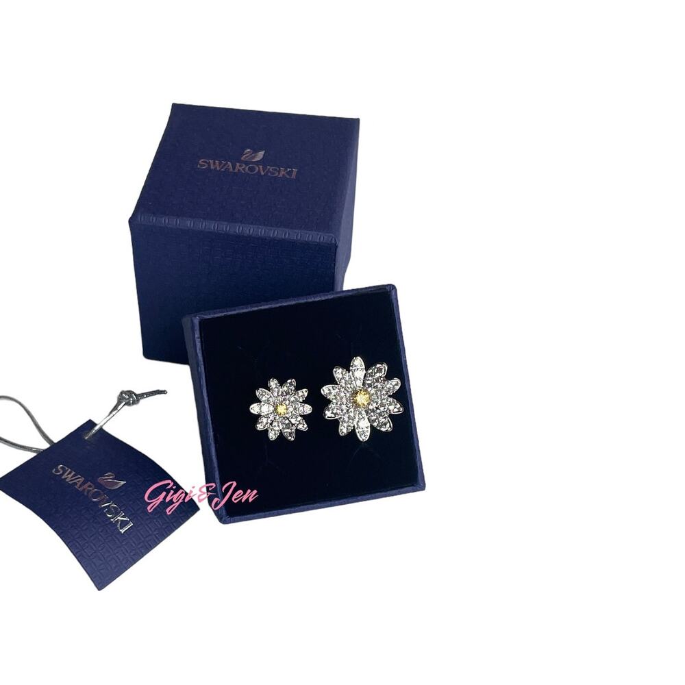 Swarovski Eternal Flower open ring Flower, Yellow, Mixed metal finish SIZE 60/9